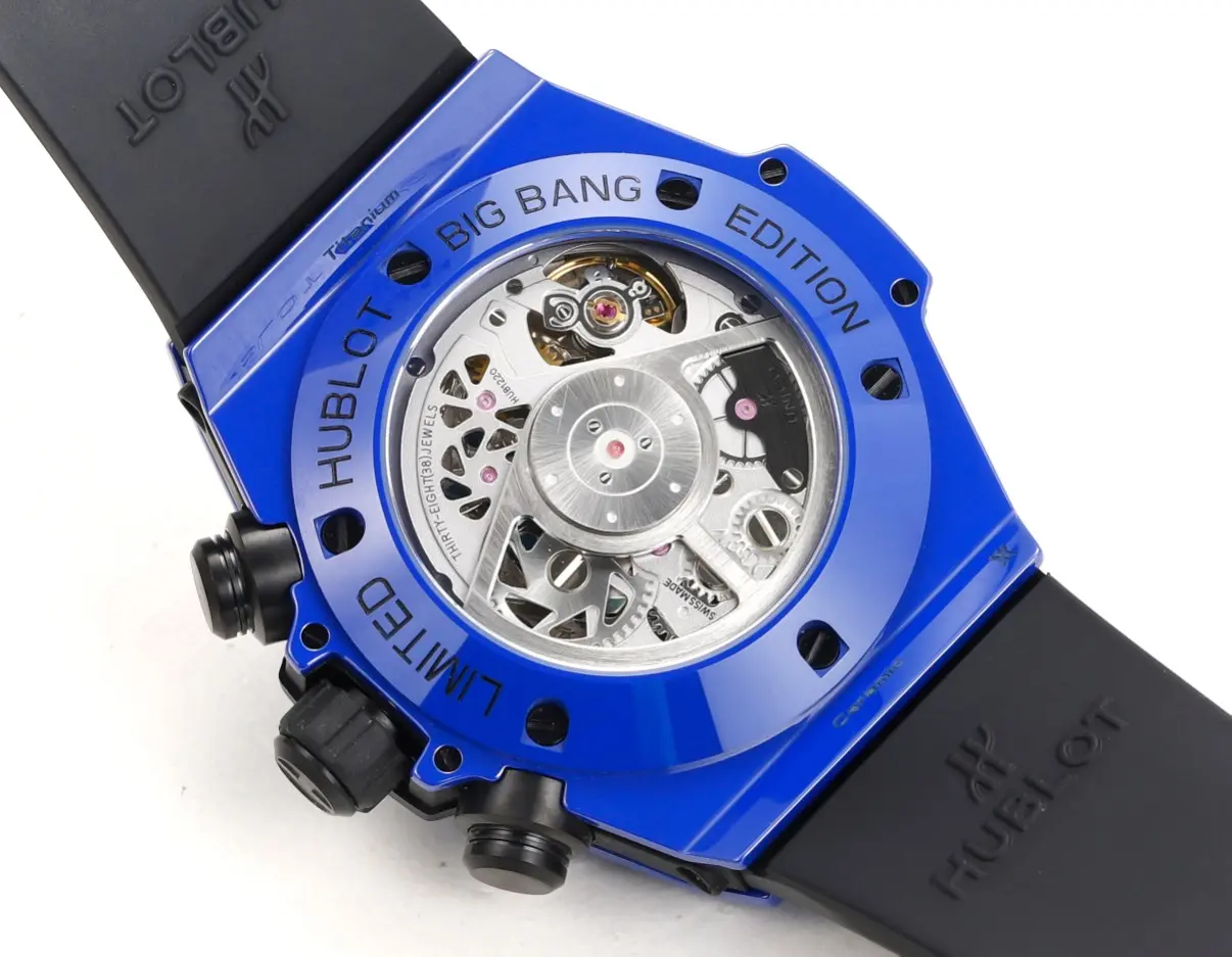 BB Factory Hublot Big Bang Unico Blue Ceramic Watch – 45mm Automatic Chronograph with Rubber Strap – Super Clone Quality - 图片 8
