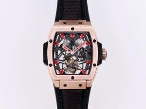 BB Factory Hublot Masterpiece 906 Rose Gold/Platinum Plated Tourbillon Watch with Black Leather Strap – Super Clone Excellence