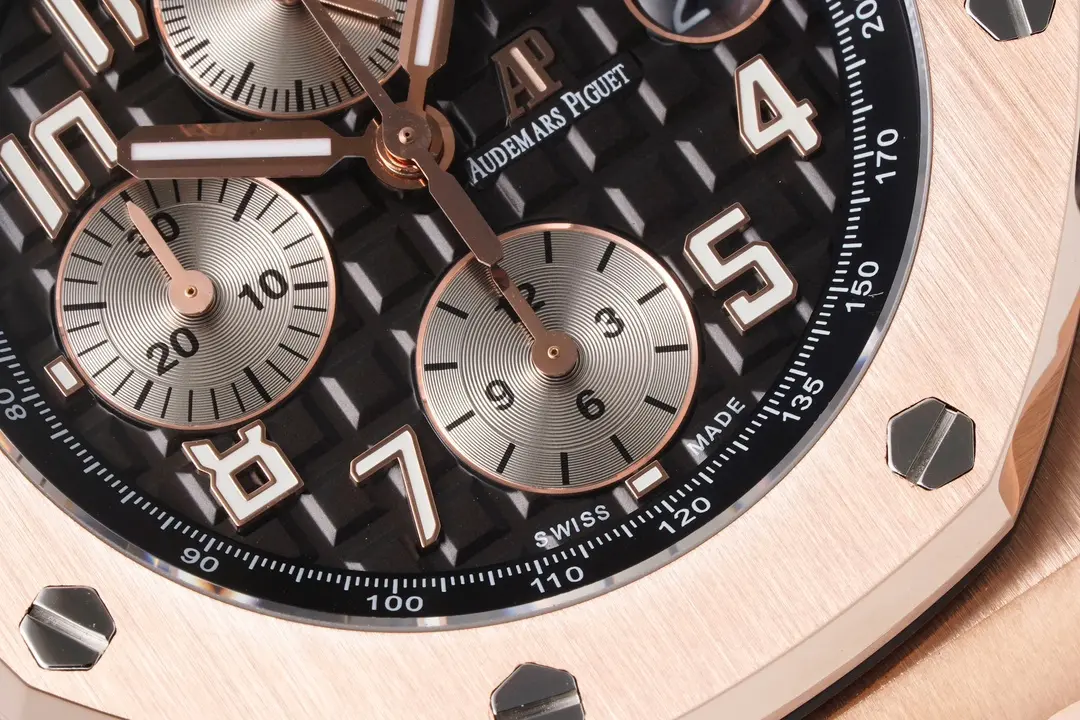 BBR Factory Audemars Piguet Royal Oak Offshore Rose Gold Black Dial Chronograph – Super Clone Watch - 图片 5