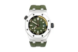 BBR Factory BF Offshore Diver Watch 15720 Green Rubber – Super Clone Watches Edition