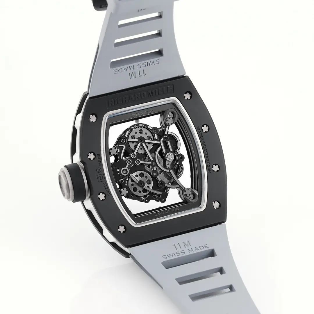 BBR Factory Richard Mille Black Ceramic Watch Grey Strap – Premium Super Clone Watches - 图片 6