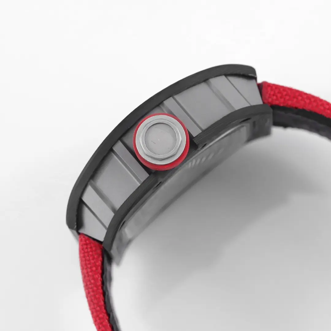 BBR Factory Richard Mille Carbon Fiber Super Clone Watch with Red Strap – Premium Replica Richard Mille - 图片 3