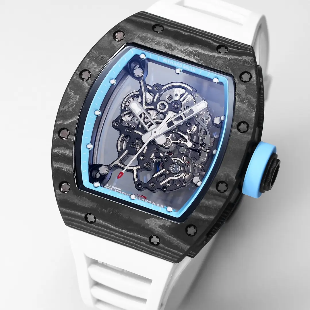 BBR Factory Richard Mille RM055 Carbon Fiber Blue Super Clone Luxury Watch - 图片 5