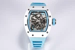 BBR Factory Richard Mille RM055 White Ceramic Blue Strap – Super Clone Replica Watch