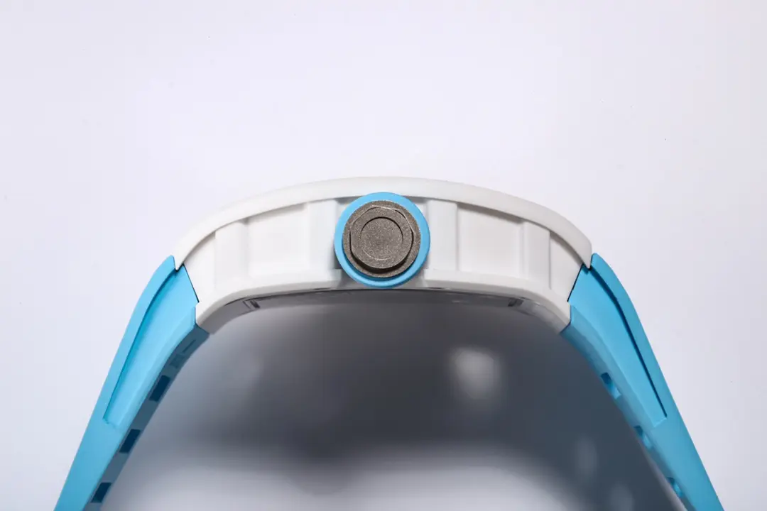 BBR Factory Richard Mille RM055 White Ceramic Blue Strap – Super Clone Replica Watch - 图片 4