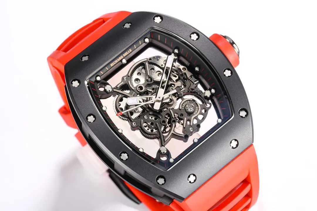 BBR Factory Richard Mille RM055 White Ceramic Red Strap – Premium Super Clone Watch - 图片 2