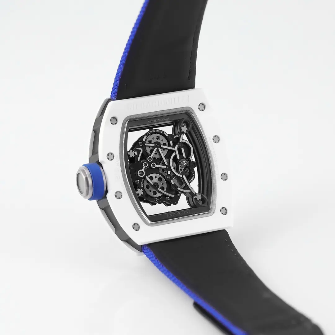 BBR Factory Richard Mille White Ceramic Blue Strap Super Clone Watch – Premium Replica Richard Mille Watch - 图片 6
