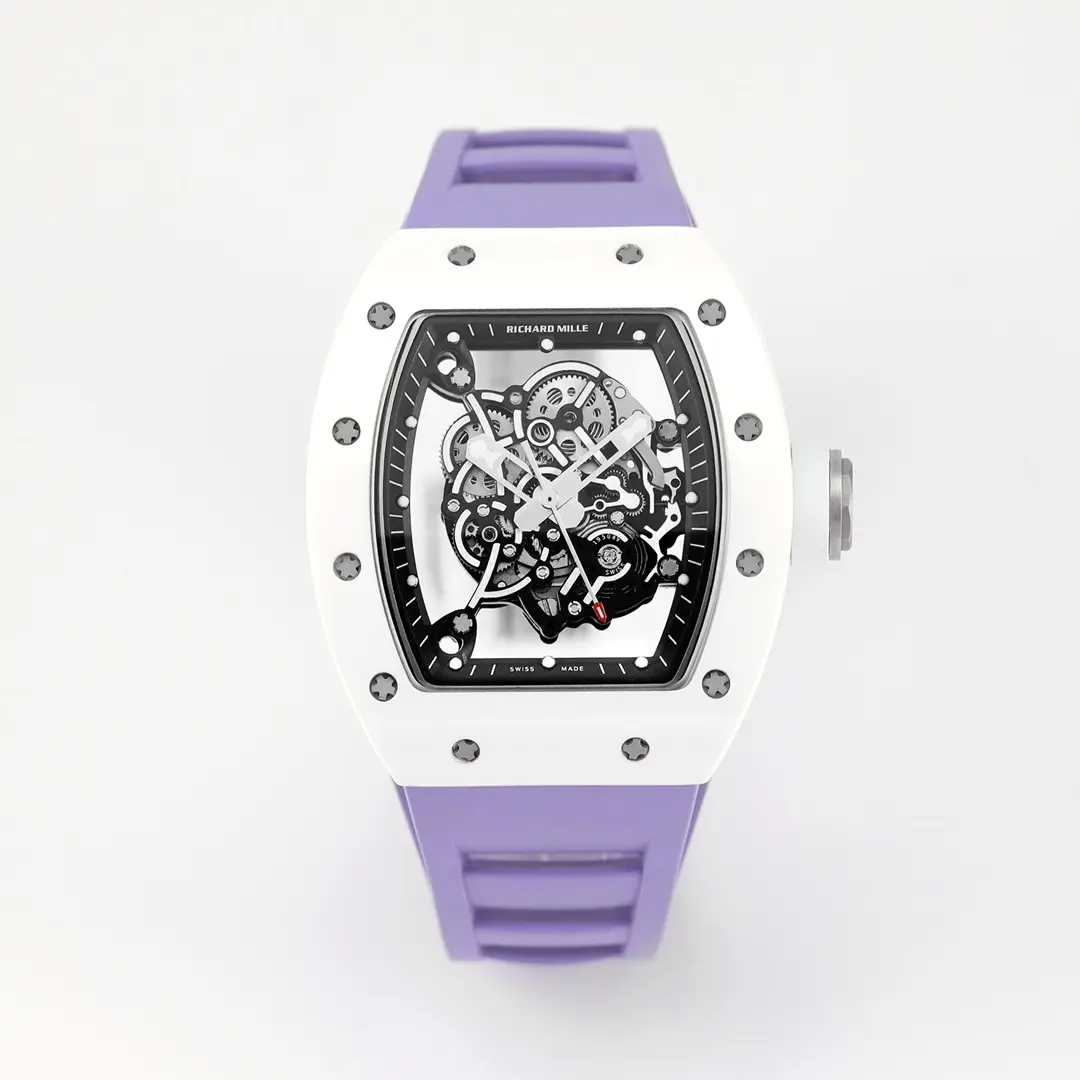 BBR Factory Richard Mille White Ceramic Purple Strap – Super Clone Watch Replica