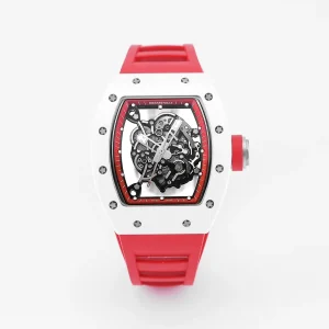BBR Factory Richard Mille White Ceramic Red Strap Super Clone Watch – Premium Replica Richard Mille