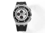 BF Factory Audemars Piguet Royal Oak Offshore Chronograph Silver Black Rubber – Premium Super Clone Watch