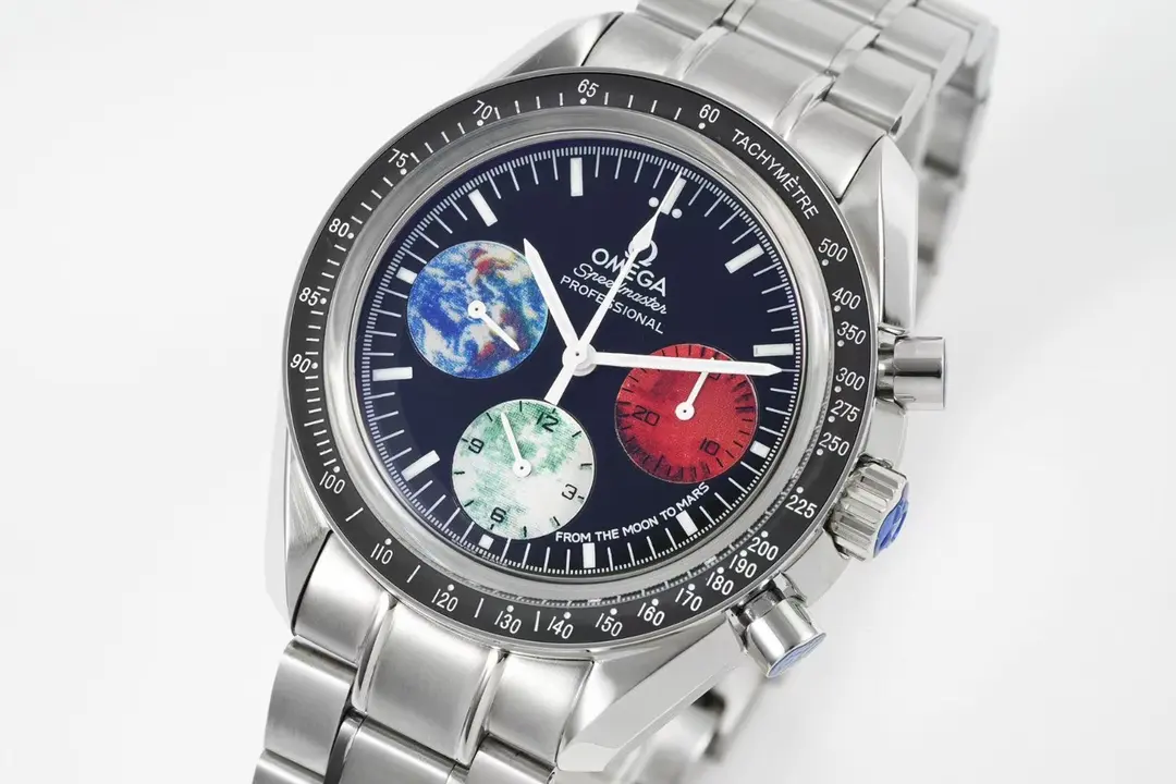 BF Factory Omega Speedmaster 9300 Blue Red White Dial VSF Watch - 图片 2