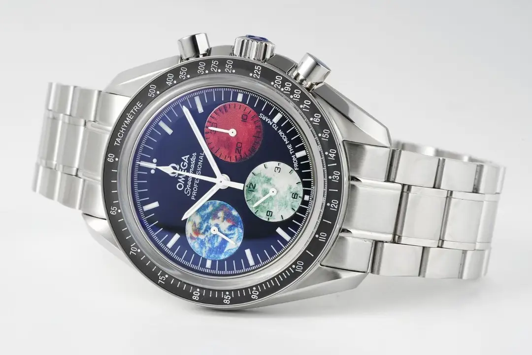 BF Factory Omega Speedmaster 9300 Blue Red White Dial VSF Watch - 图片 5