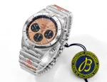 BLS Factory Breitling Chronomat Automatic Chronograph Watch in Rose Gold Dial