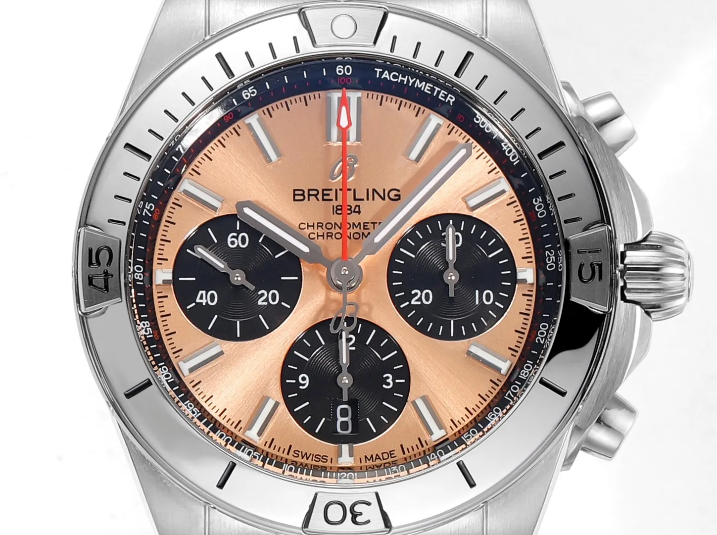 BLS Factory Breitling Chronomat Automatic Chronograph Watch in Rose Gold Dial - 图片 2