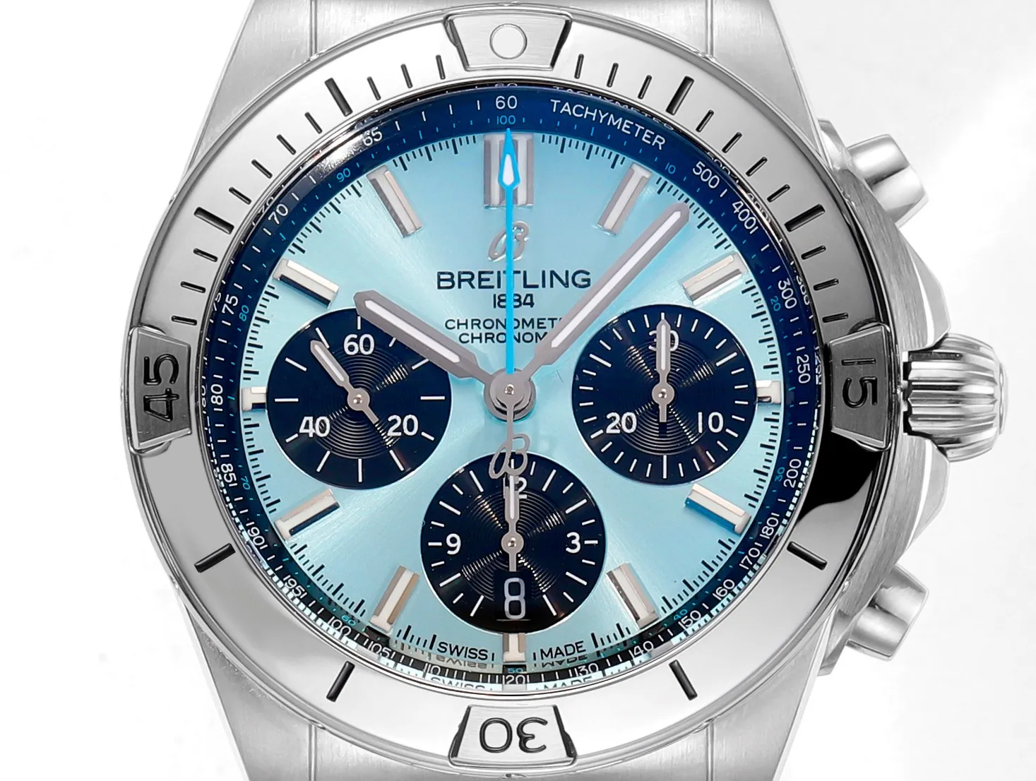BLS Factory Breitling Chronomat B01 42 Automatic Chronograph Watch – Ice Blue Dial, Stainless Steel - 图片 2