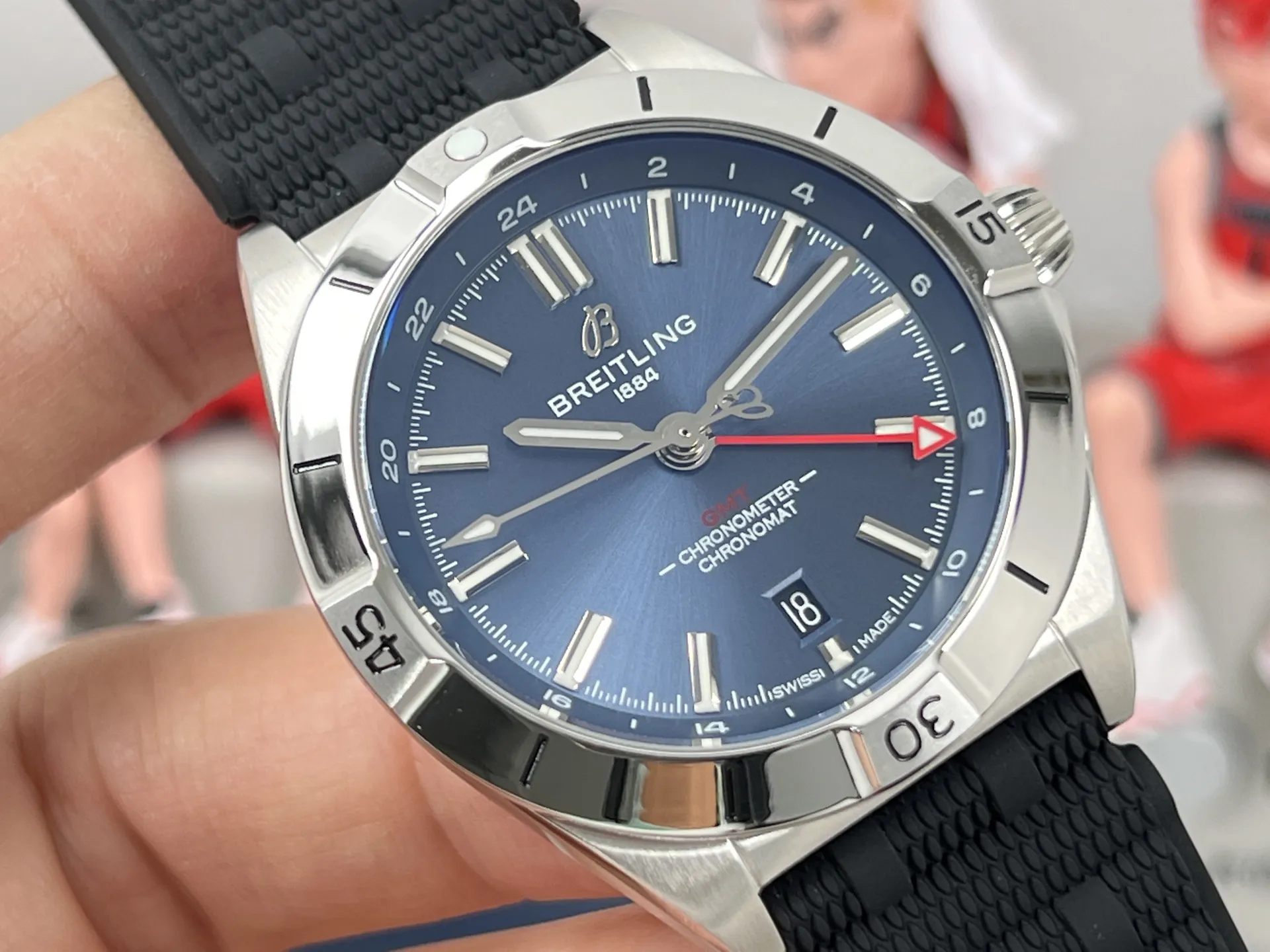 BLS Factory Breitling Men’s Endurance Pro Automatic Blue Dial Black Rubber Strap Sports Watch - 图片 3