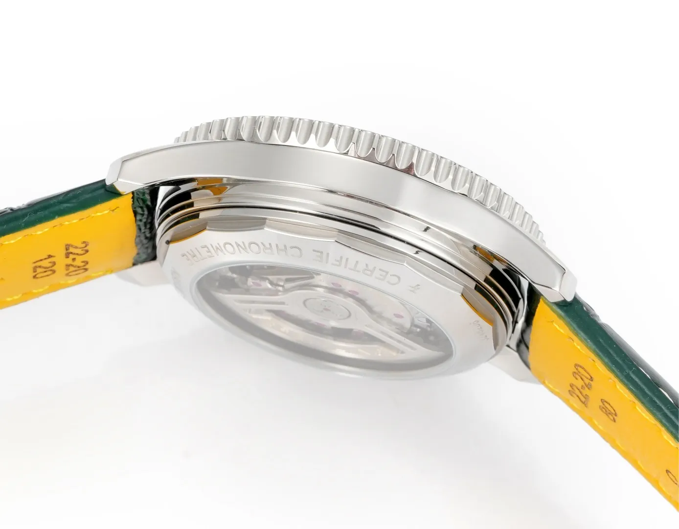 BLS Factory Breitling Navitimer Chronograph Green Dial Leather Strap Aviation Watch - 图片 7