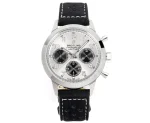 BLS Factory Breitling Navitimer Chronograph Watch with Silver Dial, Black Subdials
