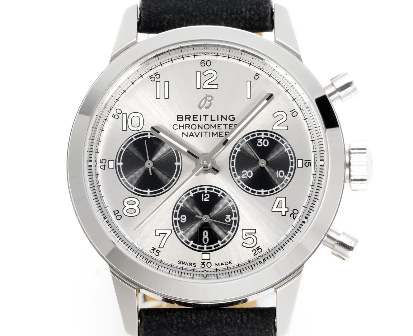 BLS Factory Breitling Navitimer Chronograph Watch with Silver Dial, Black Subdials - 图片 2