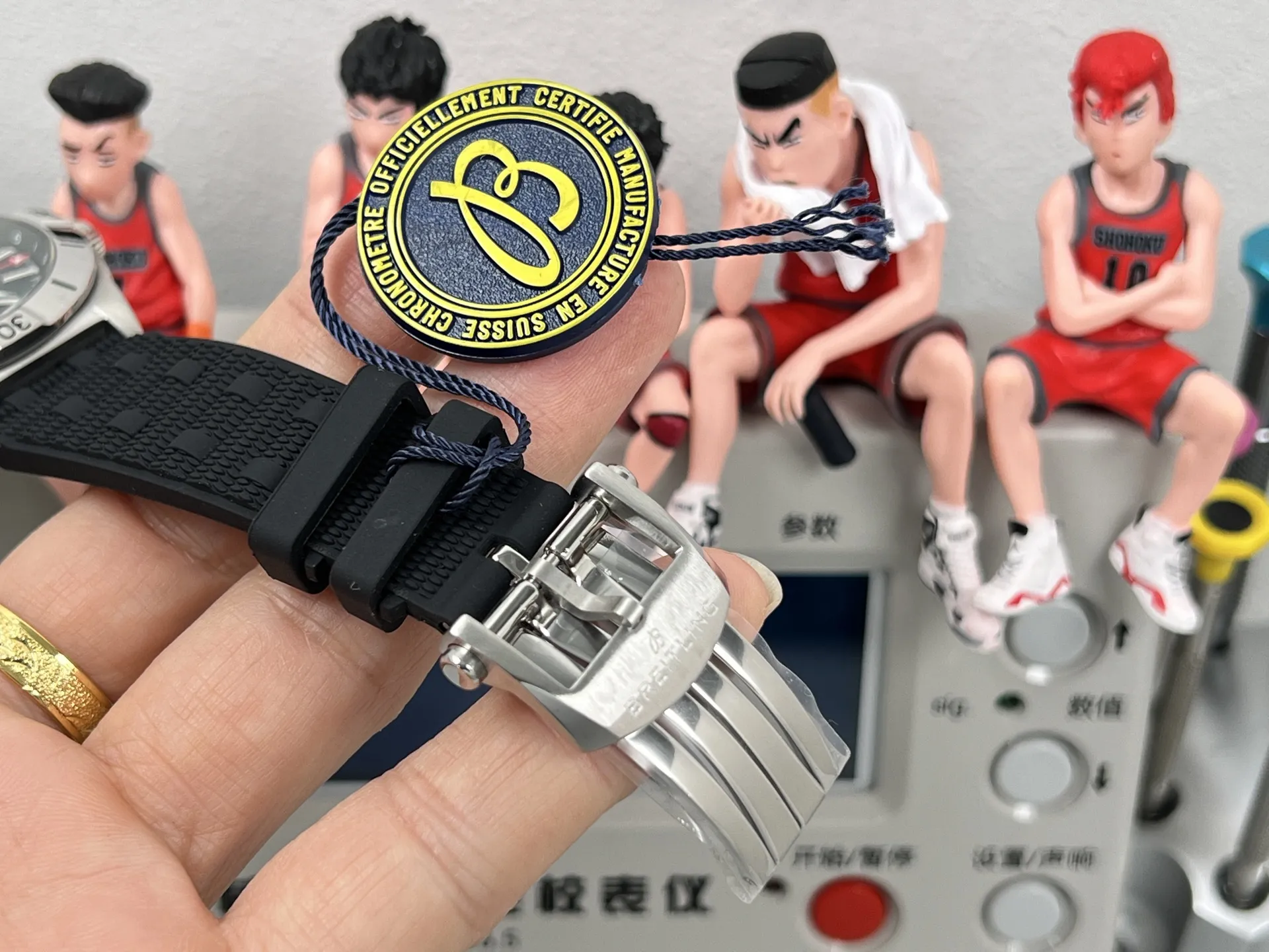 BLS Factory Breitling Superocean Automatic 42mm Green Dial Silver Case Black Rubber Strap Watch - 图片 8