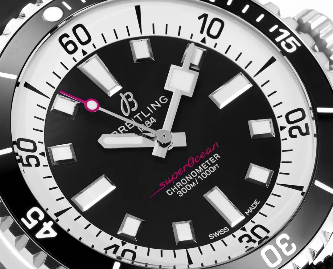 BLS Factory Breitling Superocean Automatic Black Dial Men’s Dive Watch with Black Rubber Strap - 图片 3