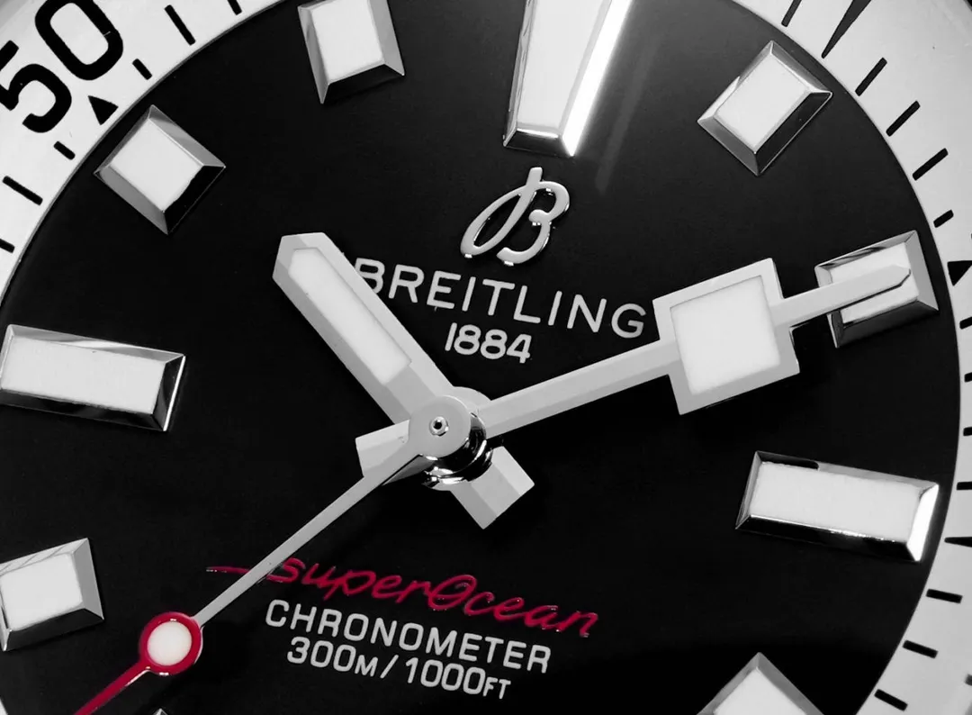 BLS Factory Breitling Superocean Automatic Black Dial Men’s Dive Watch with Black Rubber Strap - 图片 5