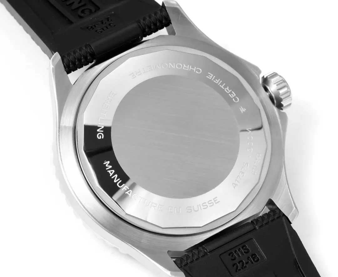 BLS Factory Breitling Superocean Automatic Black Dial Men’s Dive Watch with Black Rubber Strap - 图片 7