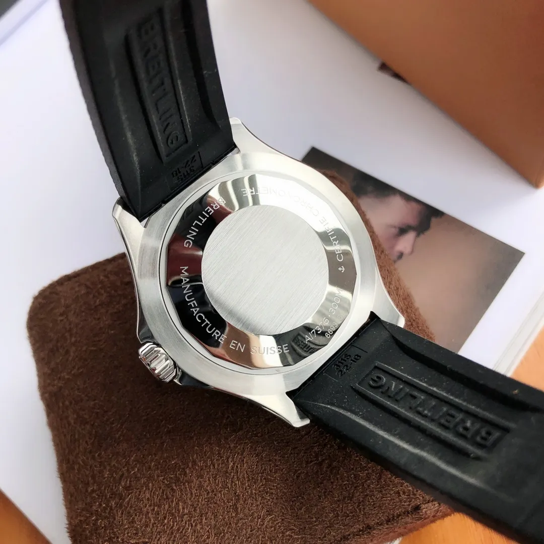 BLS Factory Breitling Superocean Automatic Black Dial Silver Bezel Men’s Diver Watch - 图片 7