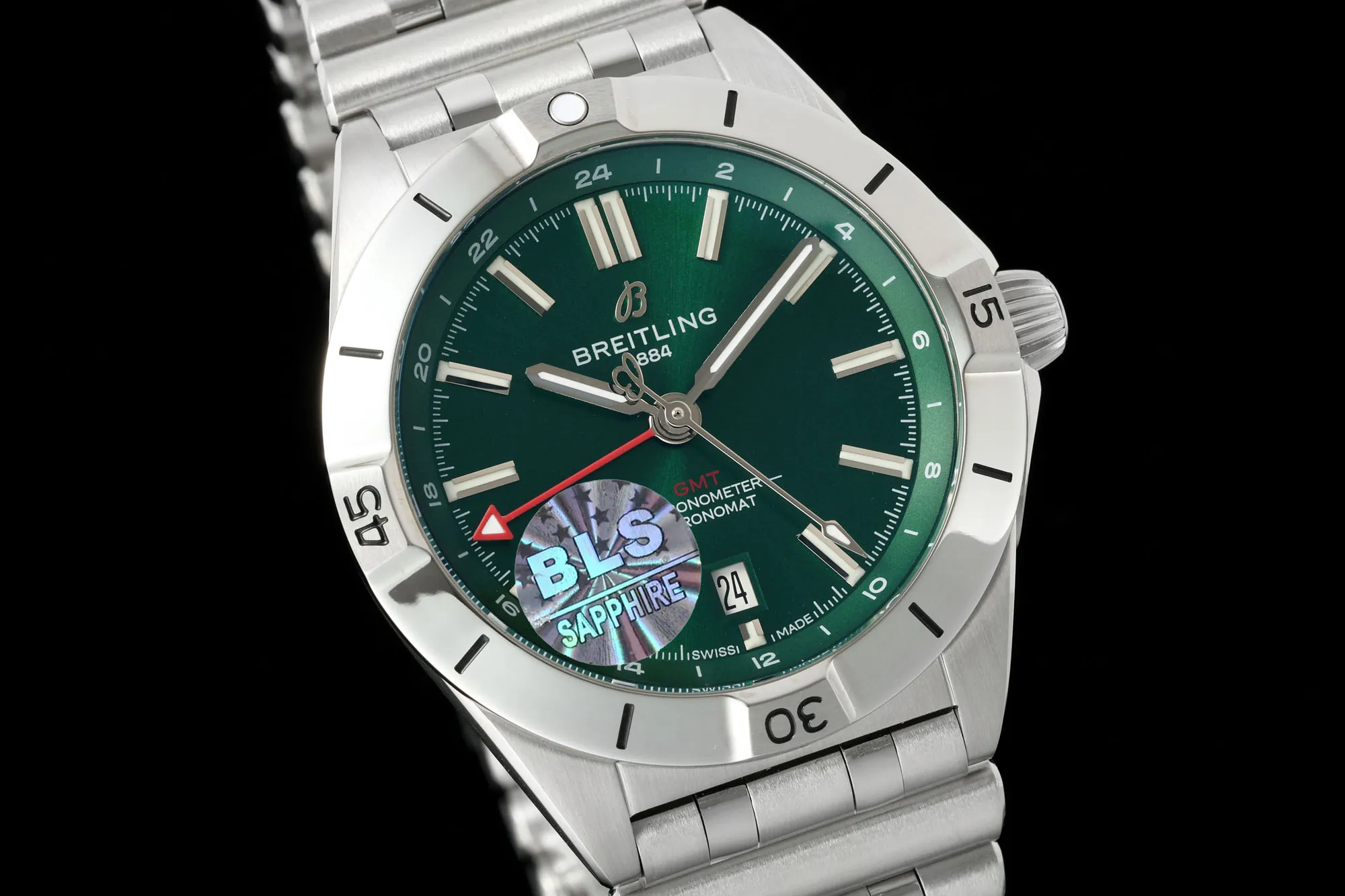 BLS Factory Breitling Superocean Automatic Green Dial Stainless Steel Bracelet Men’s Dive Watch - 图片 2