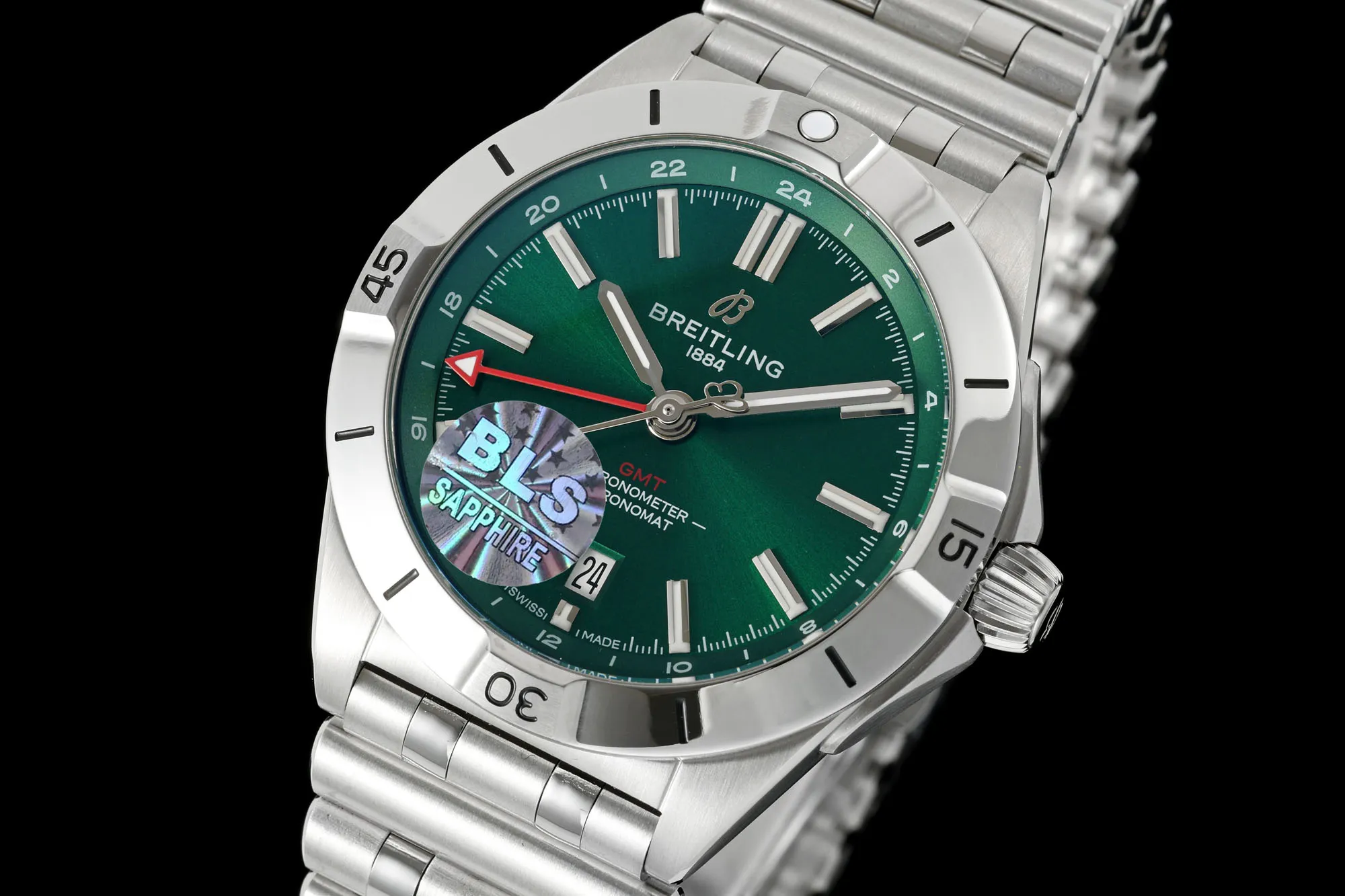 BLS Factory Breitling Superocean Automatic Green Dial Stainless Steel Bracelet Men’s Dive Watch - 图片 3