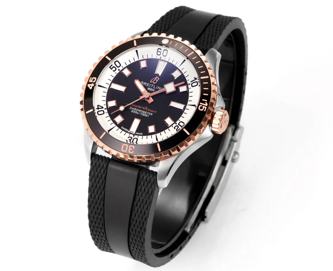 BLS Factory Breitling Superocean Automatic Men’s Dive Watch – Black Dial with White Markers - 图片 2
