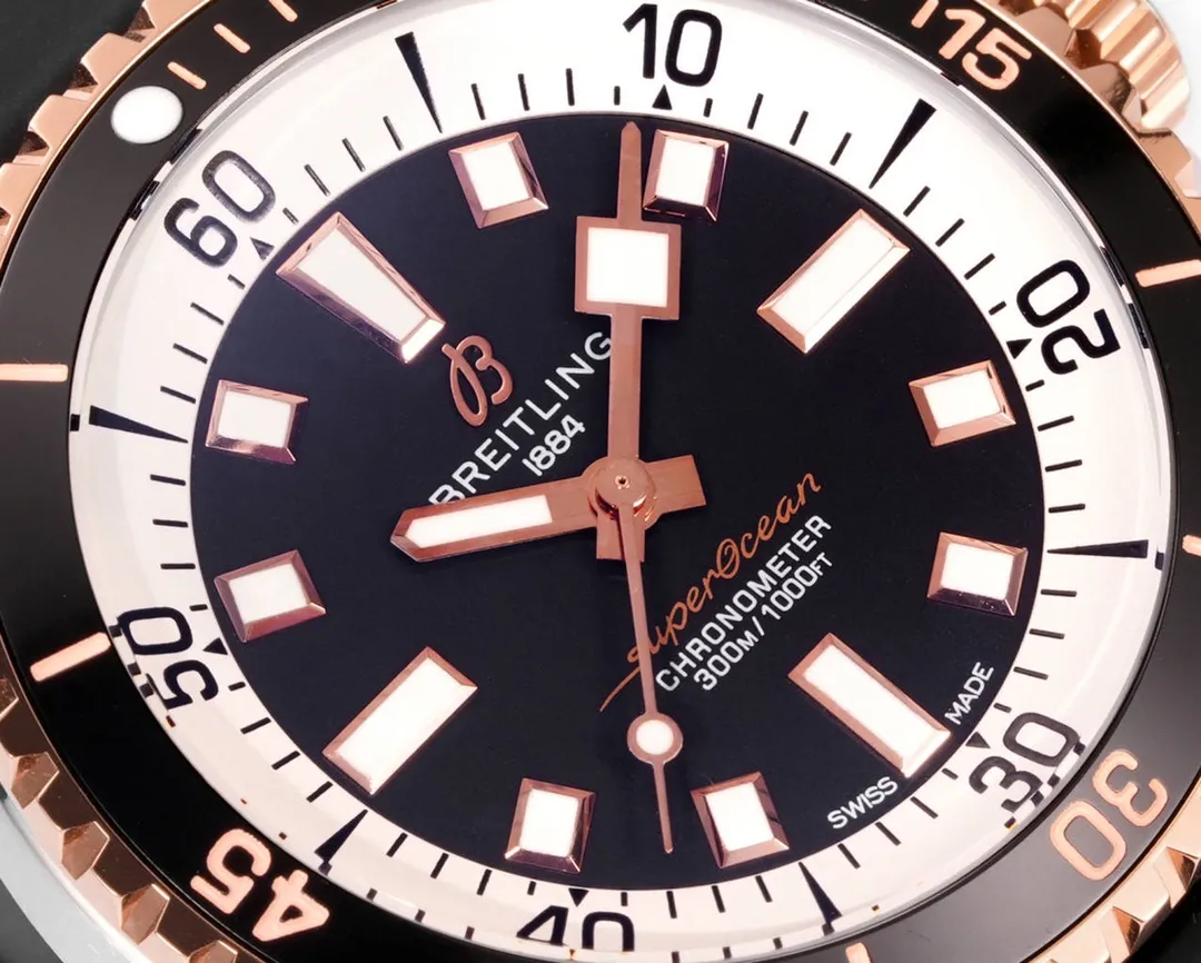BLS Factory Breitling Superocean Automatic Men’s Dive Watch – Black Dial with White Markers - 图片 3