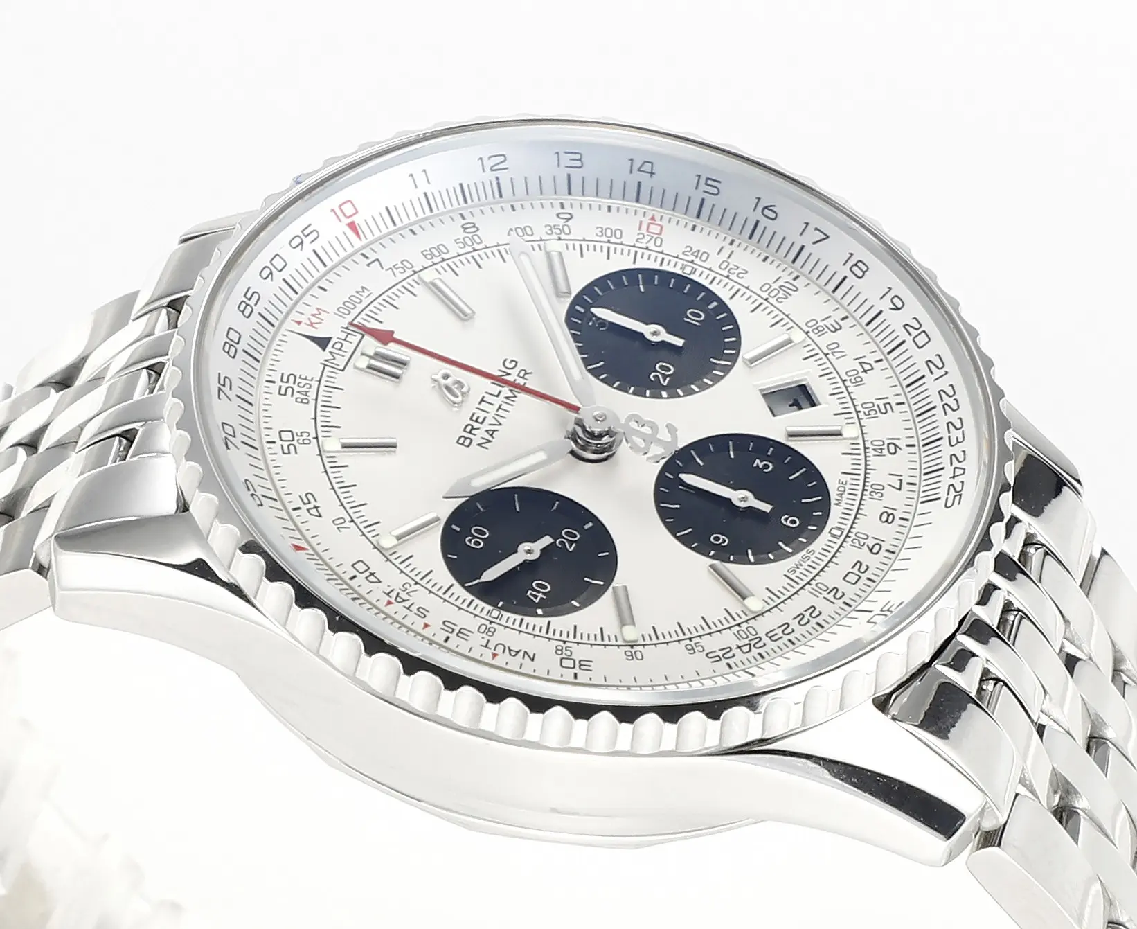ZF Factory Breitling Navitimer 1 B01 Chronograph Silver – Super Clone Watch - 图片 4