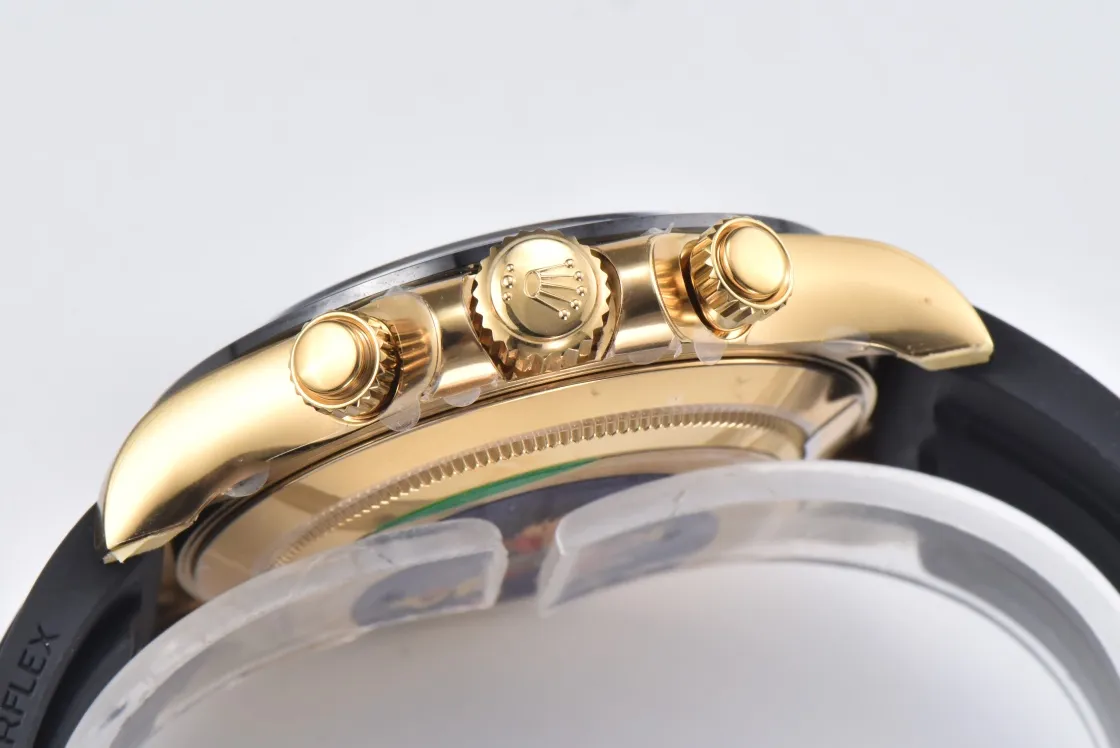 BT Factory Rolex Daytona 116518 Gold Black Enamel Dial with Moissanite Stones – Premium VSF Watches Collection - 图片 7