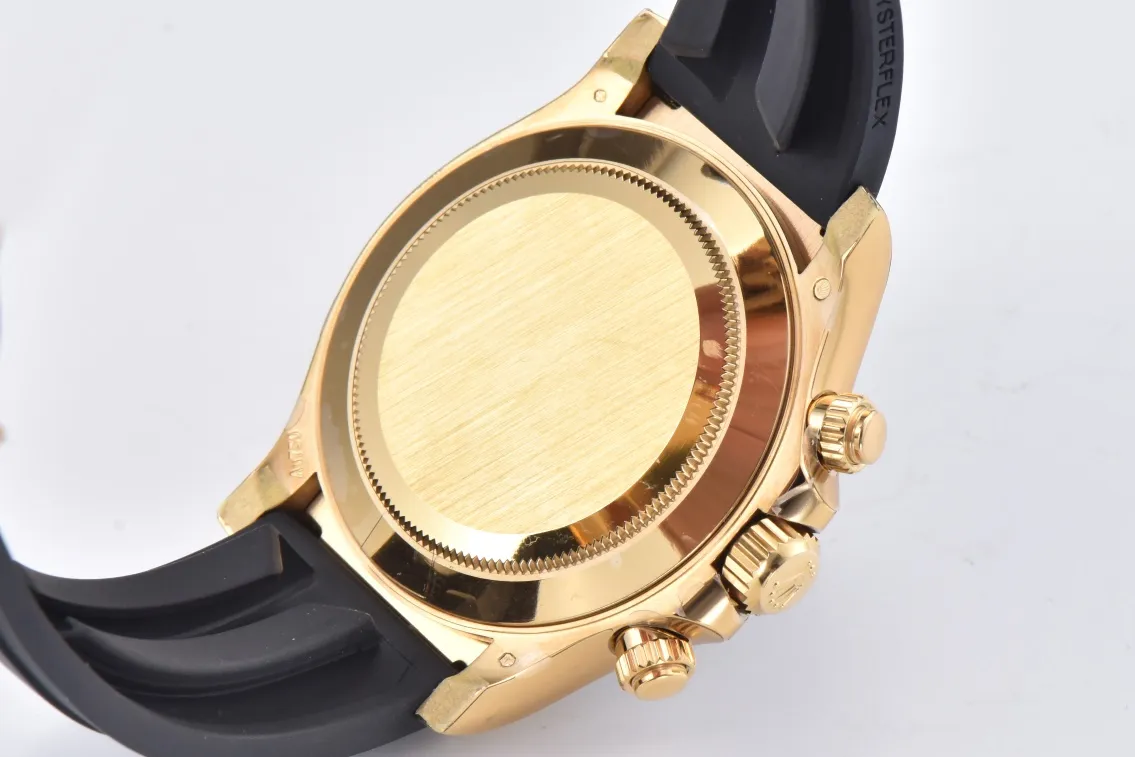 BT Factory Rolex Daytona 116518 Gold Black Enamel Dial with Moissanite Stones – Premium VSF Watches Collection - 图片 8