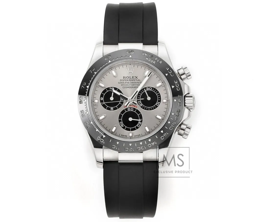 BT Factory Rolex Daytona 4130 – Black Rubber Strap, Panda Dial, Ultra-Thin Case by VSF Watches Official Store