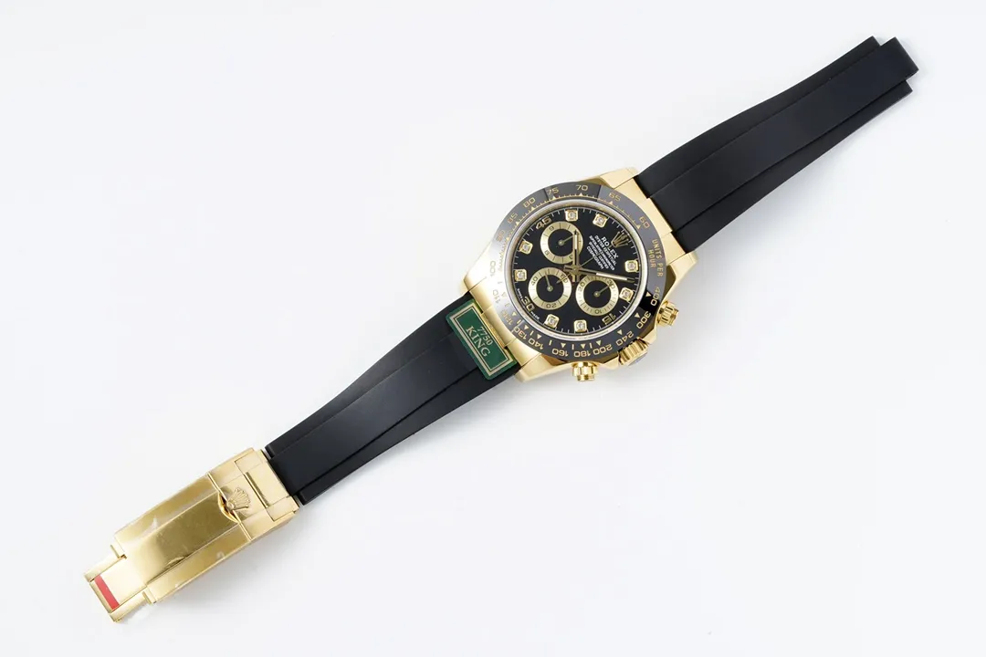 BT Factory Rolex Daytona – Gold & Black Rubber Strap, Premium VSF Watches Replica - 图片 5