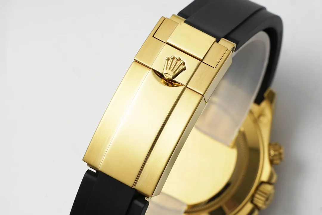 BT Factory Rolex Daytona – Gold & Black Rubber Strap, Premium VSF Watches Replica - 图片 9