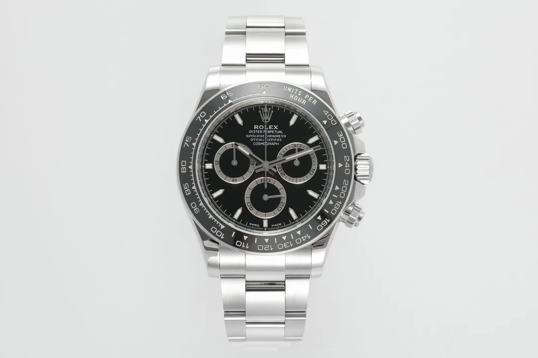 BT Factory Rolex Daytona M126500LN Perfect Edition – Silver Stainless Steel, Black Dial, VSF Watches Chronograph