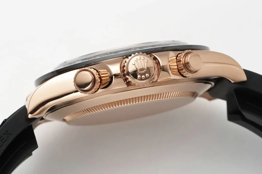BT Factory Rolex Daytona Rose Gold Black Dial Rubber Strap VSF Luxury Timepiece - 图片 5