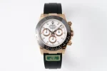 BT Factory Rolex Daytona Rose Gold Black Rubber Strap Chronograph VSF Luxury Watch