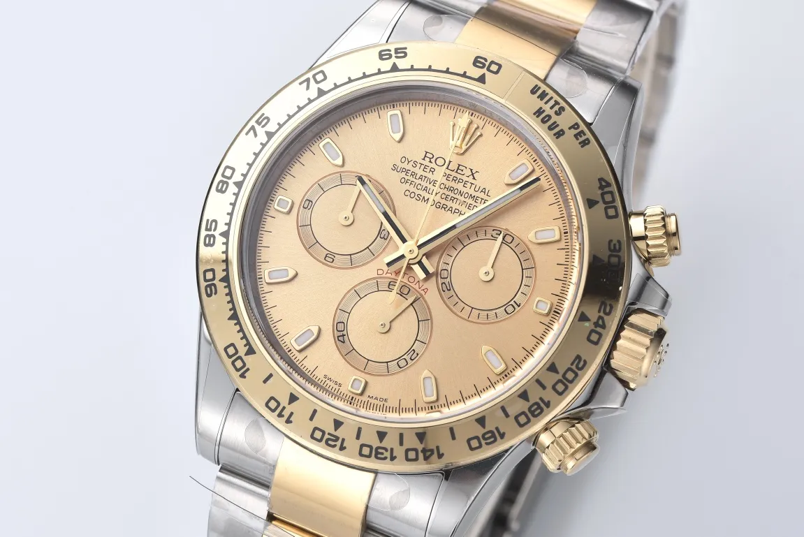 BT Factory Rolex Daytona Two-Tone Champagne Dial Engraved VSF Luxury Watch - 图片 2