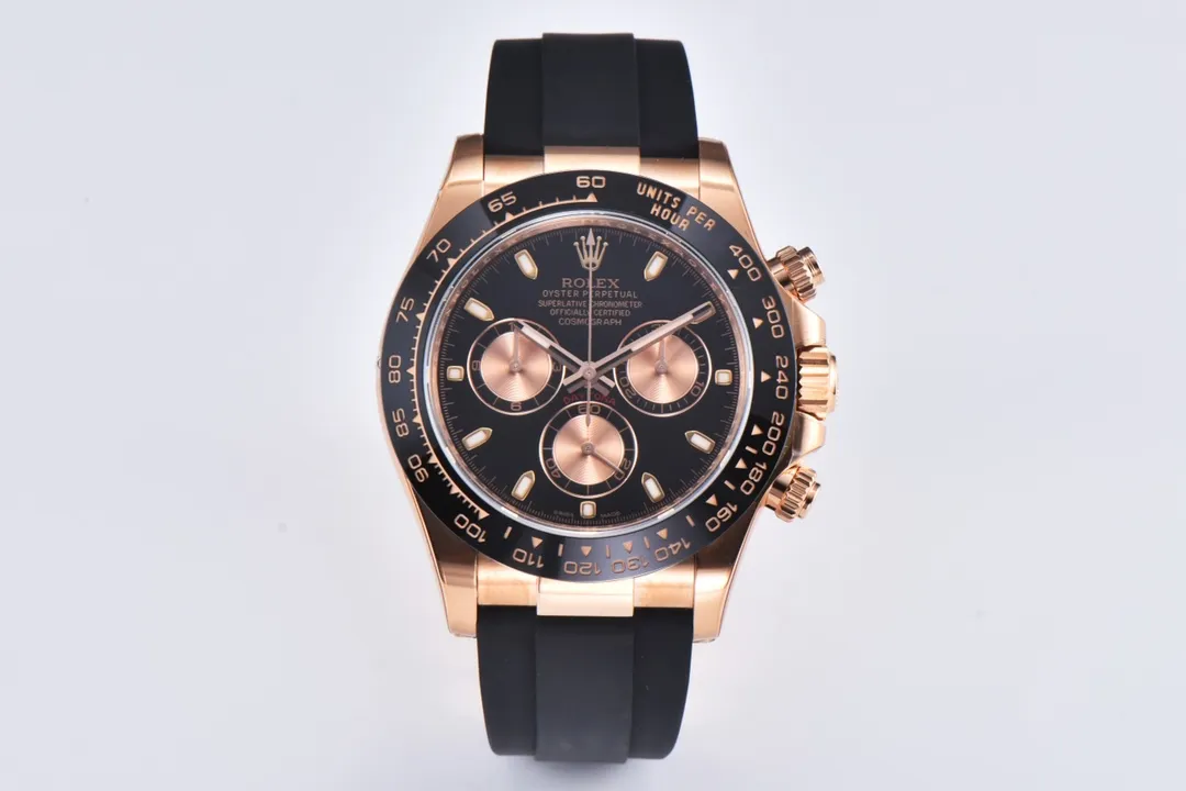 BT Factory Rolex Daytona Watch – Black Dial with Rubber Strap by VSF Watches Brand