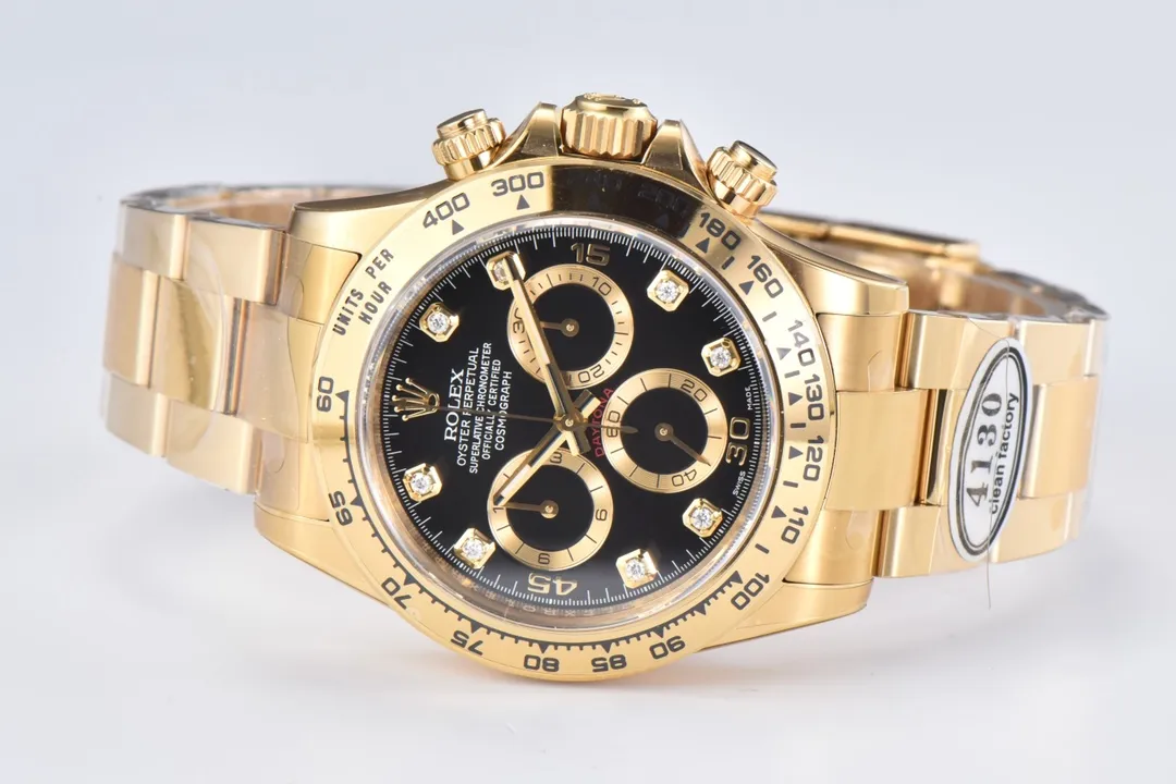 BT Factory Rolex Daytona Watch – Black Enamel Dial with Moissanite Stones by VSF Watches Brand - 图片 3