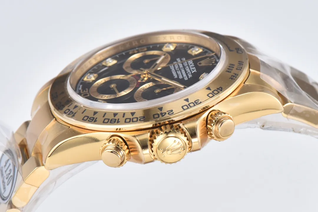 BT Factory Rolex Daytona Watch – Black Enamel Dial with Moissanite Stones by VSF Watches Brand - 图片 5