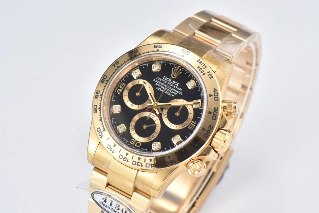 BT Factory Rolex Daytona Watch – Black Enamel Dial with Moissanite Stones by VSF Watches Brand - 图片 6