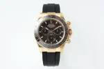 BT Factory Rolex Daytona Watch – Gold with Black Dial and Rubber Strap – Limited Stock VSF Watches Edition