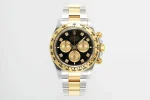 BT Factory Rolex Daytona Watch – Two-Tone Stainless Steel and Gold, Black Dial, Chronograph Style by VSF Watches Brand