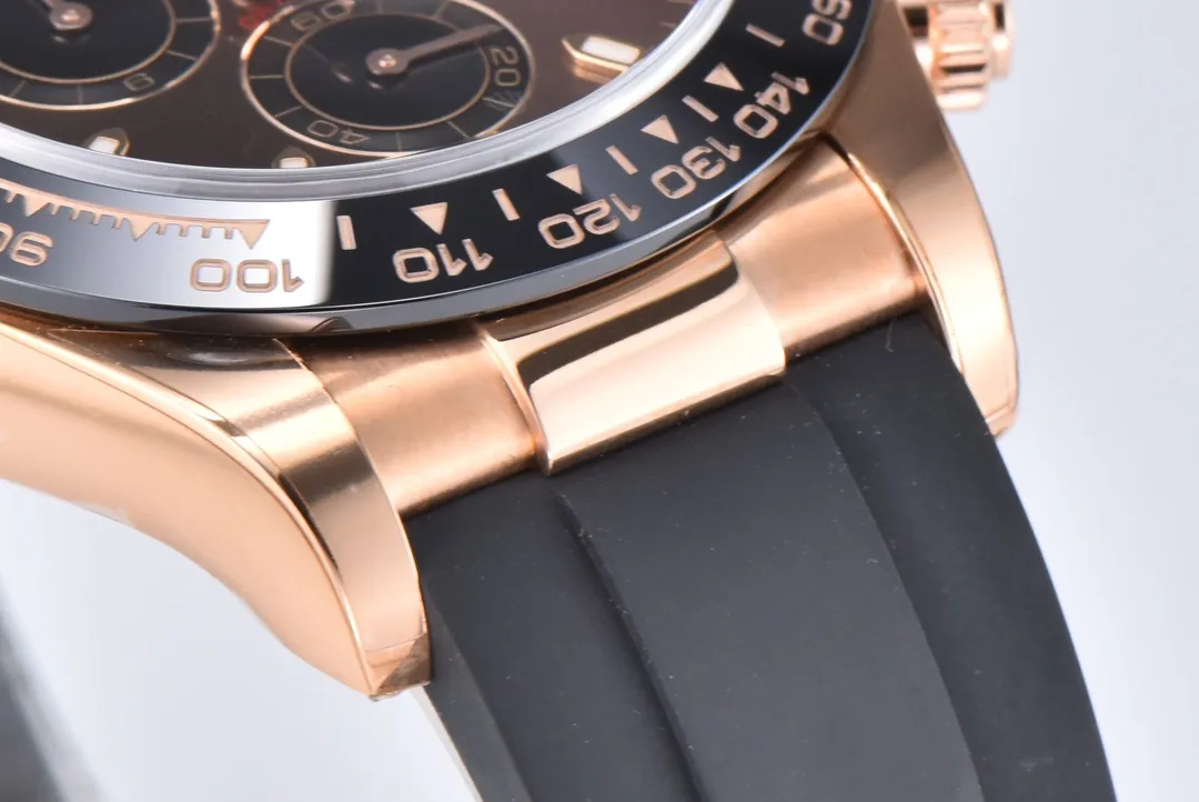 BT Factory Rolex Daytona Watch with Black Rubber Strap, Brown Dial, and Exquisite VSF Watches Craftsmanship - 图片 6