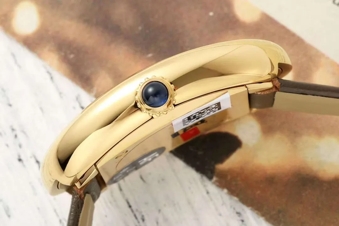 Cartier Baignoire Oval Gold-Tone Case Brown Dial Leather Strap Women’s Vintage Watch - 图片 5